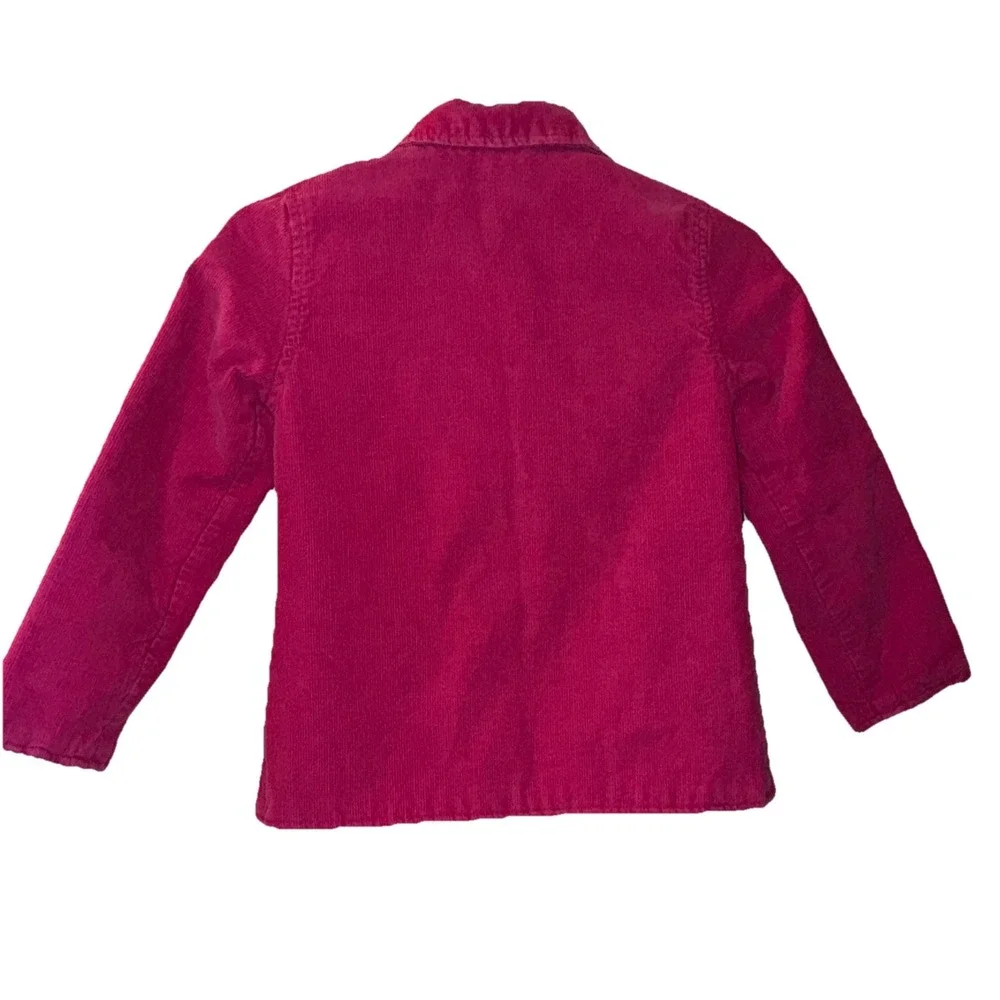 Gymboree Corduroy Jacket Lined Hot Pink Orange Toggles Pockets Girls 7/8 2011